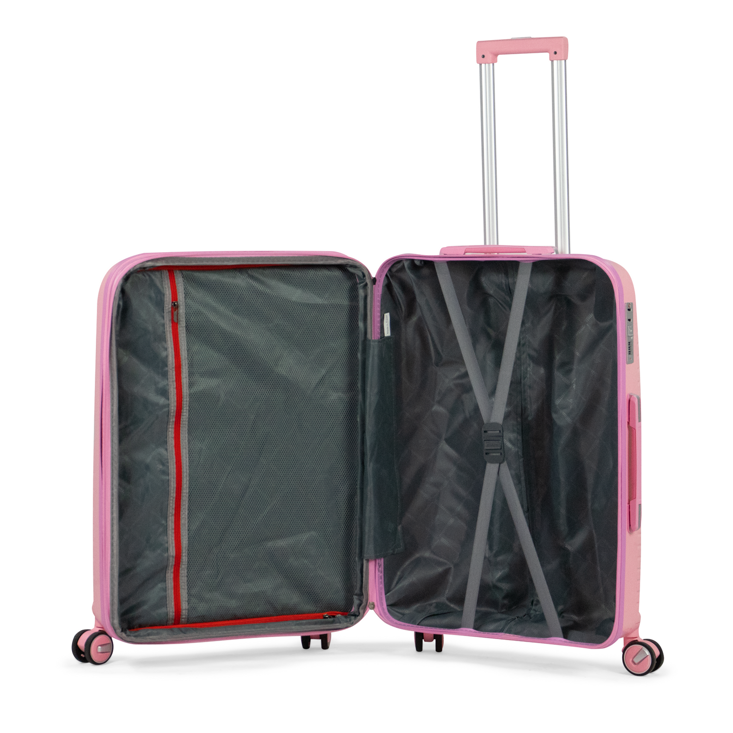 TAJ- Comlpete Luggage Set 3 Piece -UNBREAKABLE PP(Pink)