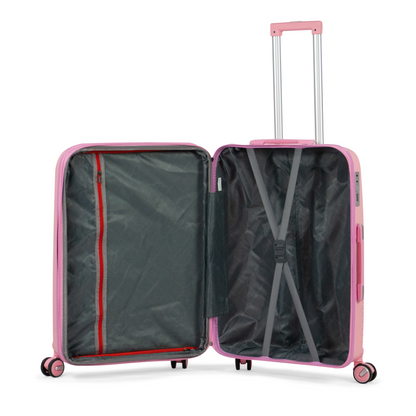 TAJ- Comlpete Luggage Set 3 Piece -UNBREAKABLE PP(Pink)