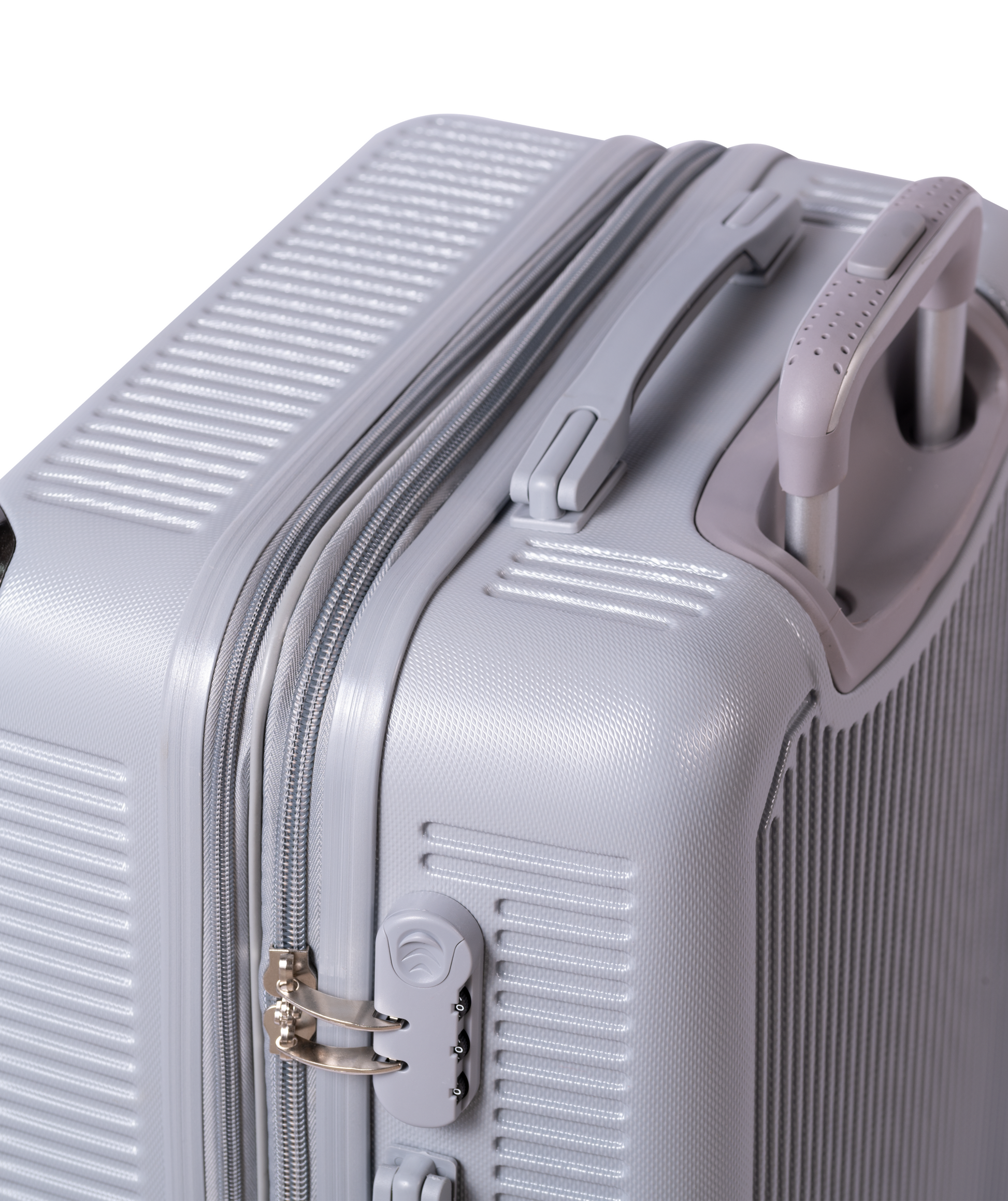 ALCTRAZ -Complete Luggage Set 3 Piece -ABS(Silver) – Musselz ALCTRAZ -Complete Luggage Set 3 Piece -ABS(Silver) – Musselz