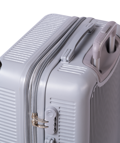 ALCTRAZ -Complete Luggage Set 3 Piece -ABS(Silver)