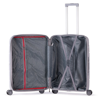 KILIMANJARO - Complete Luggage Set 3 Piece -UNBREAKABLE PP(Silver)