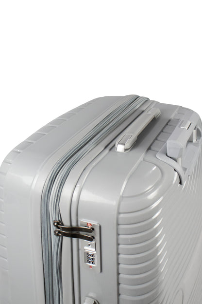 TAJ- Comlpete Luggage Set 3 Piece -UNBREAKABLE PP(Silver)