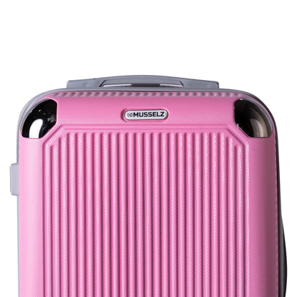 ALCTRAZ -Complete Luggage Set 3 Piece - ABS(pink)