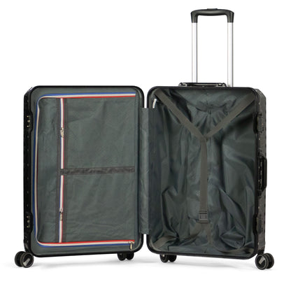 TEMPLE -PREMIUM ALUMINIUM FRAME Complete Luggage Set 3 Piece -PC(Black)