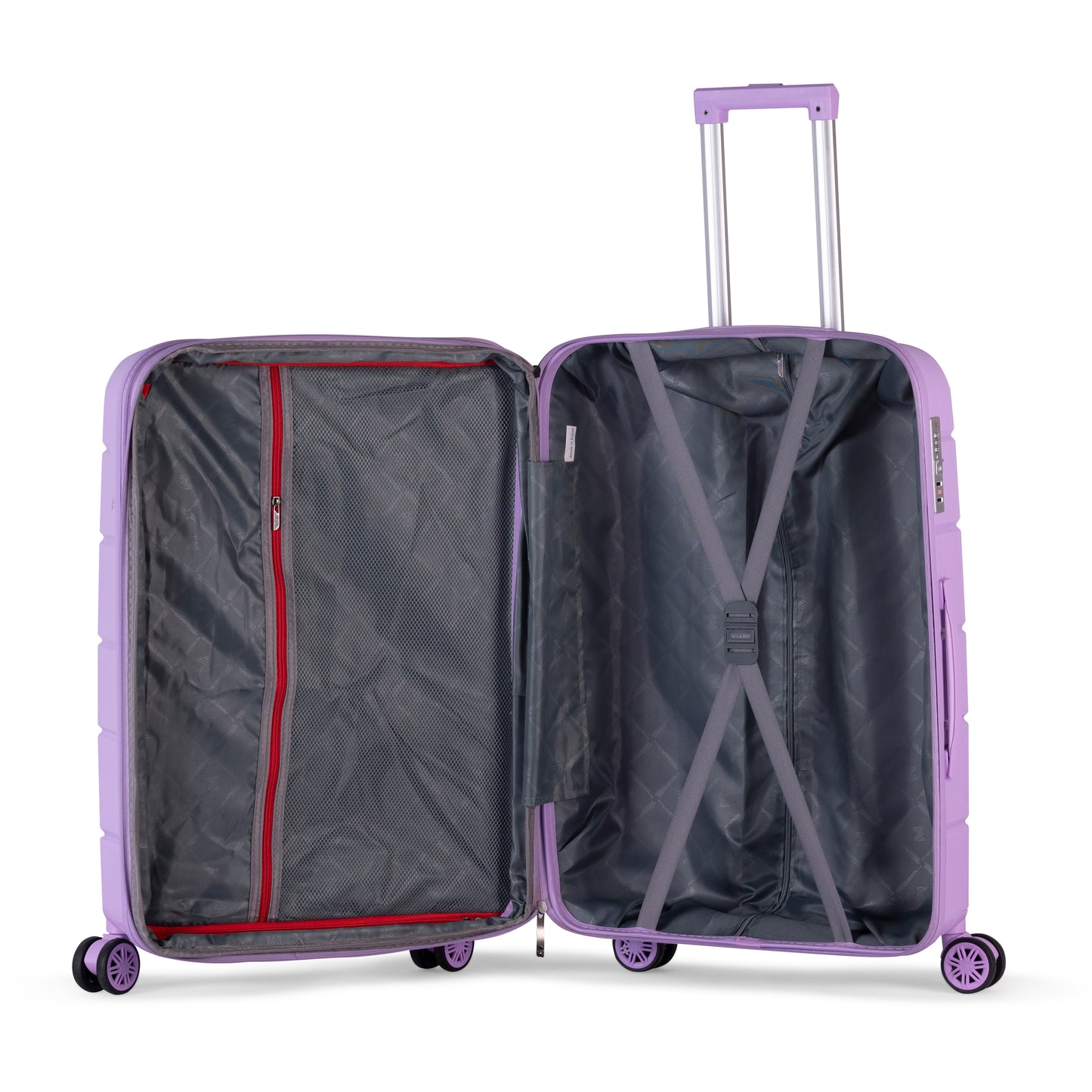 KILIMANJARO - Complete Luggage Set 3 Piece -UNBREAKABLE PP(Purple)