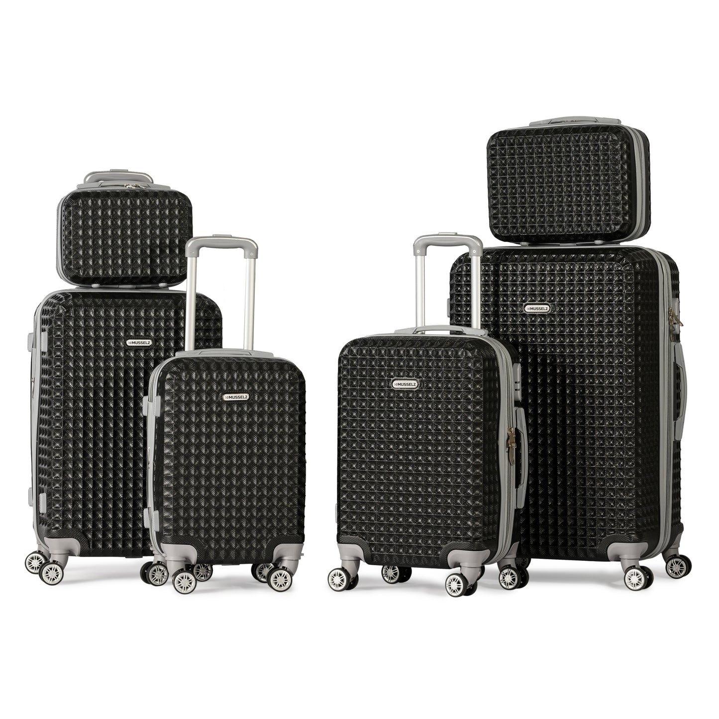 PETRONAS -Complete Luggage Set 6 Piece -ABS(Black)