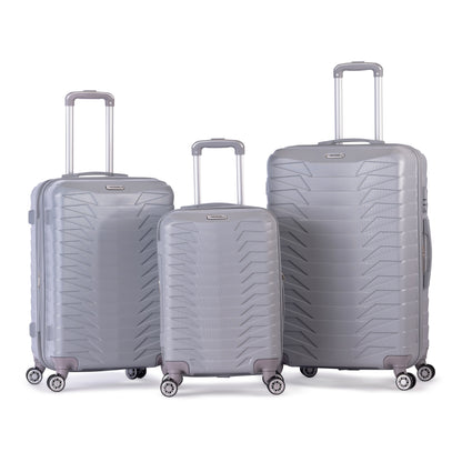 LOUVRE -Complete Luggage Set 3 Piece -ABS(Silver)