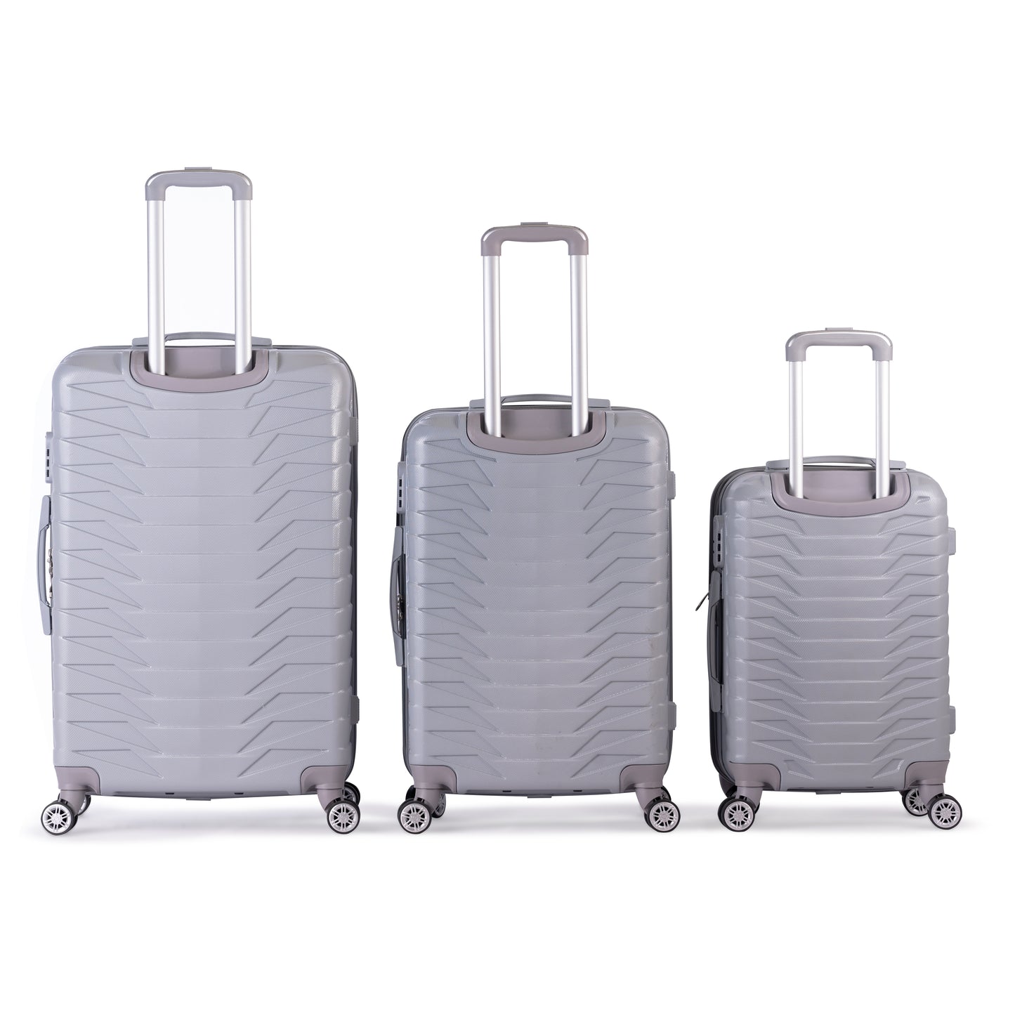 LOUVRE -Complete Luggage Set 3 Piece -ABS(Silver)