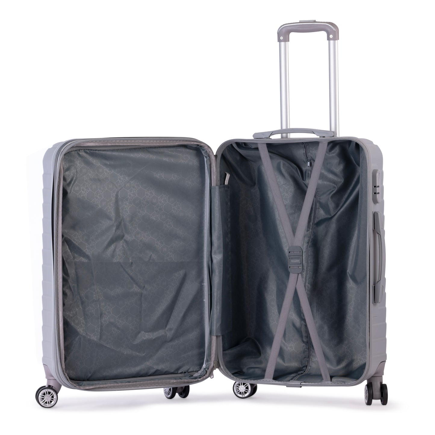 LOUVRE -Complete Luggage Set 3 Piece -ABS(Silver)