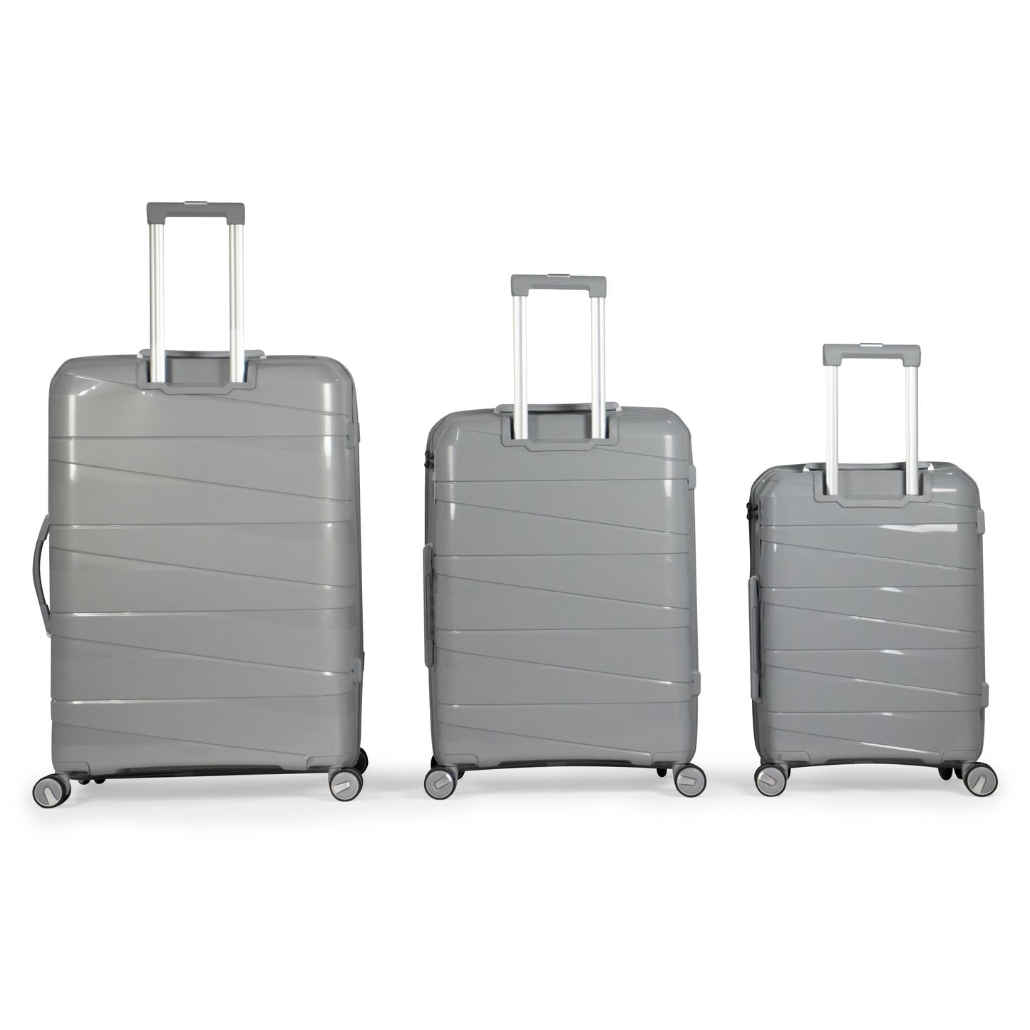 MORTIZ - Comlpete Luggage Set 3 Piece -UNBREAKABLE PP(Silver)