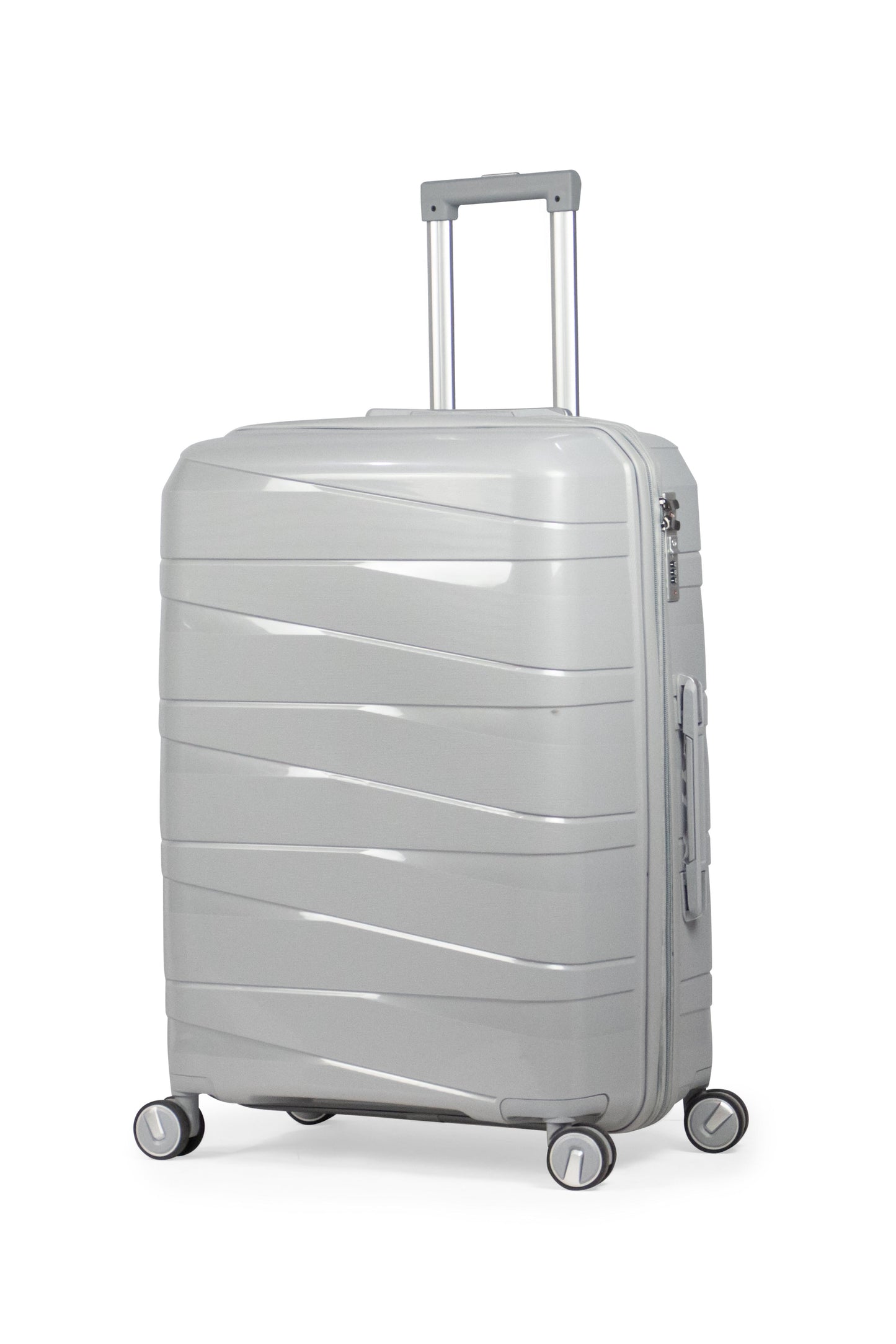 MORTIZ - Comlpete Luggage Set 3 Piece -UNBREAKABLE PP(Silver)