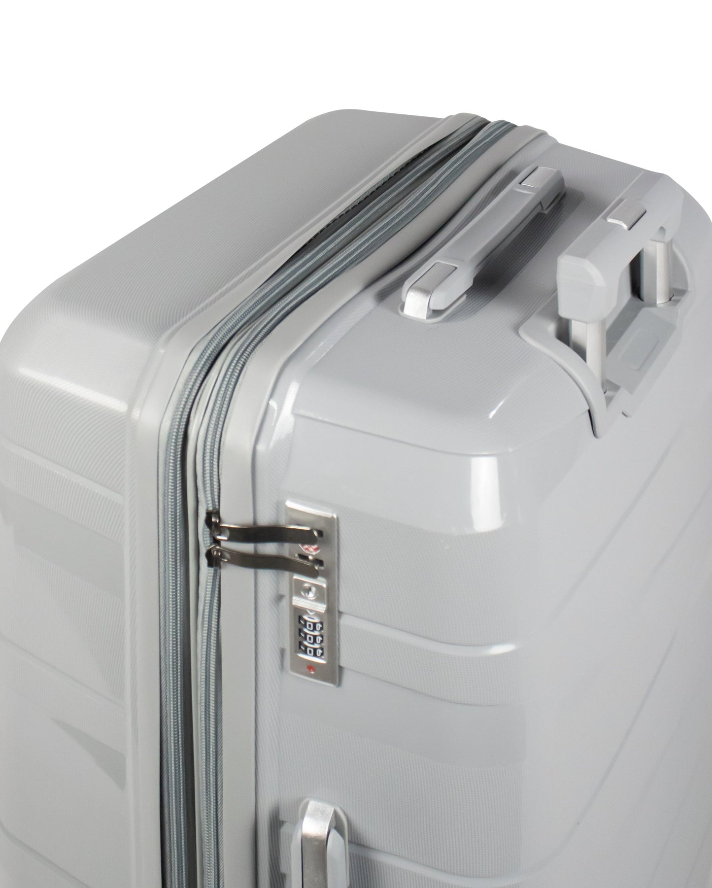 MORTIZ - Comlpete Luggage Set 3 Piece -UNBREAKABLE PP(Silver)