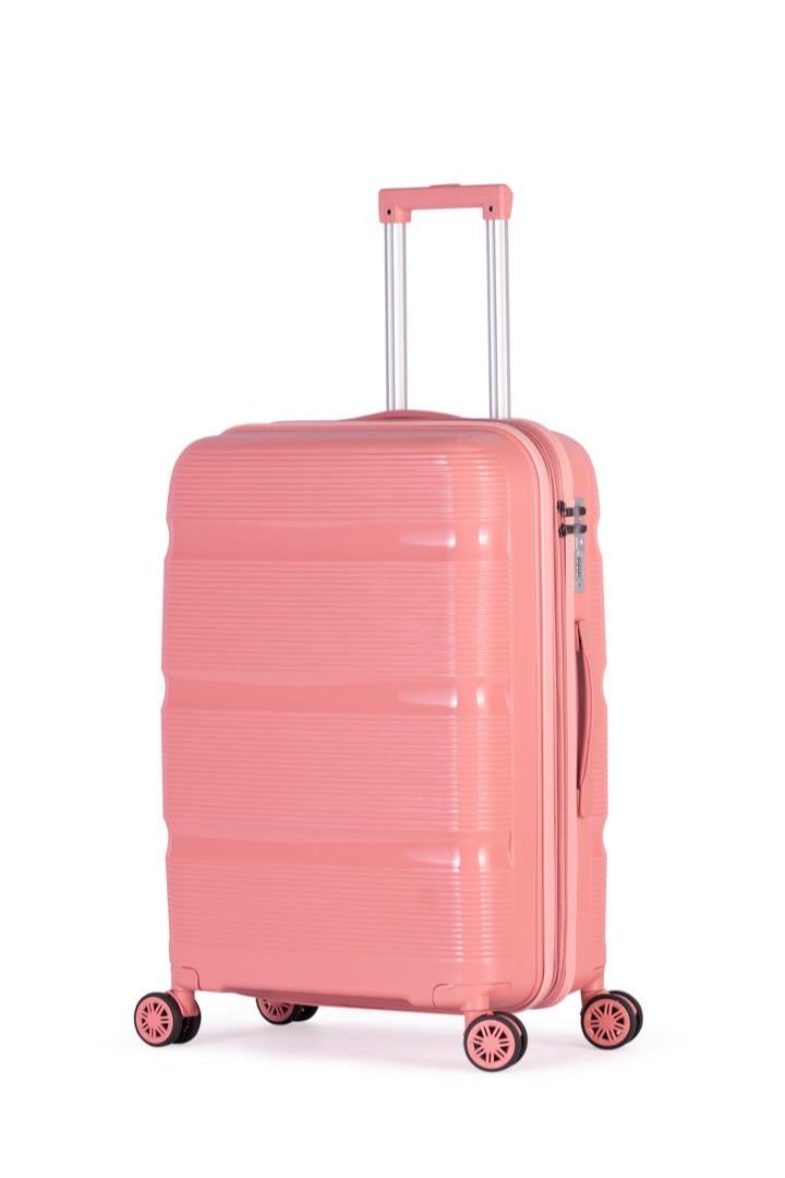 BURJ- Complete Luggage Set 3 Piece -UNBREAKABLE PP(Pink)
