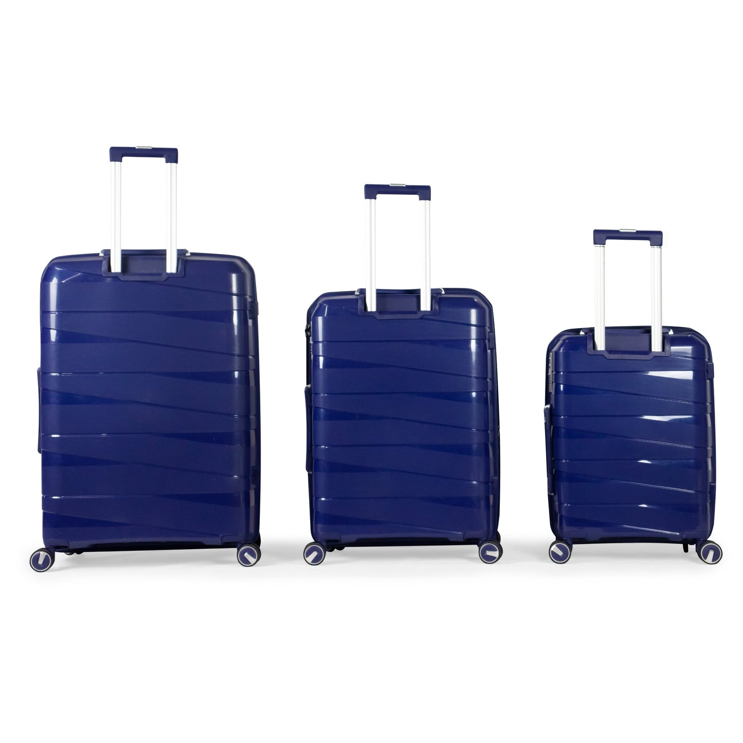 MORTIZ - Comlpete Luggage Set 3 Piece -UNBREAKABLE PP(Blue)