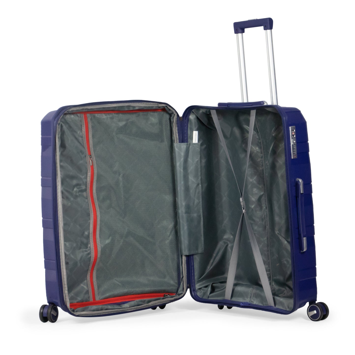MORTIZ - Comlpete Luggage Set 3 Piece -UNBREAKABLE PP(Blue)