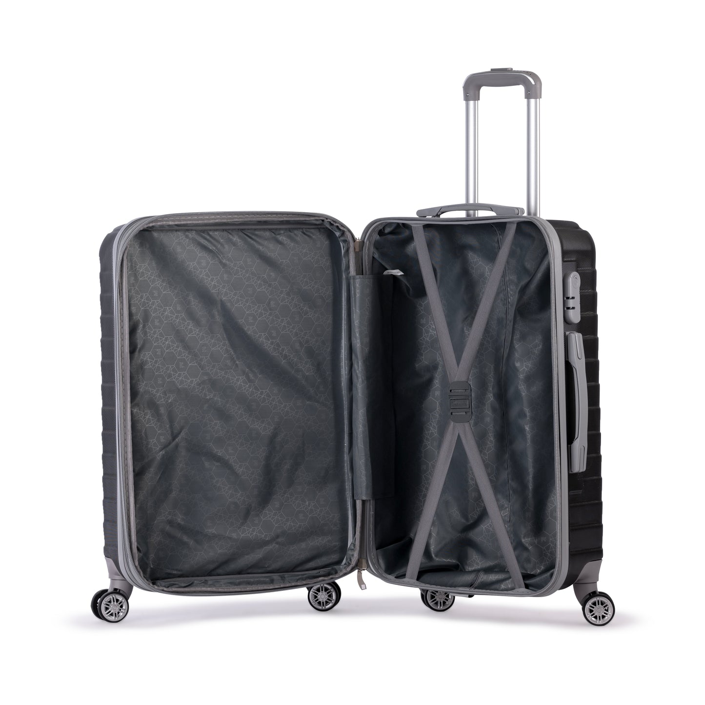 LOUVRE -Complete Luggage Set 3 Piece -ABS(Black)