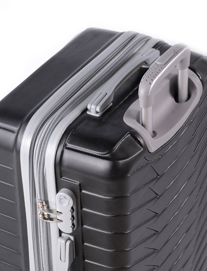 LOUVRE -Complete Luggage Set 3 Piece -ABS(Black)