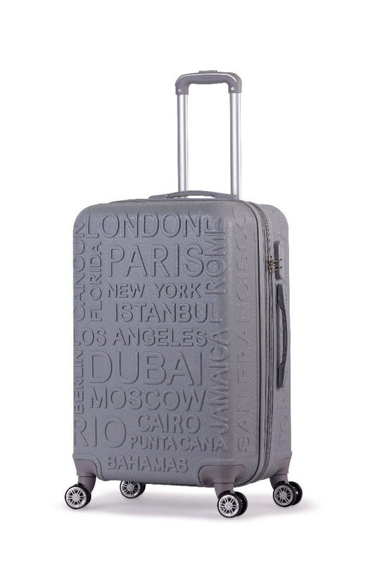 Luggage - RIO- with spinner wheels - 68 cm - SILVER( medium)