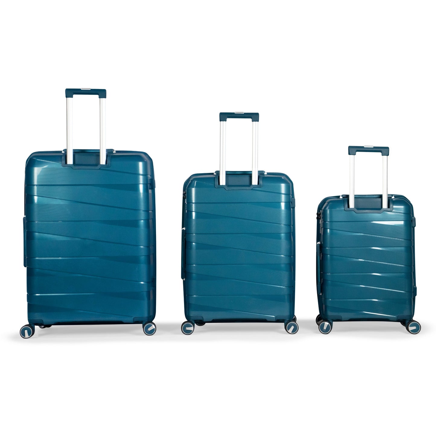 MORTIZ - Comlpete Luggage Set 3 Piece -UNBREAKABLE PP (Petroleum)