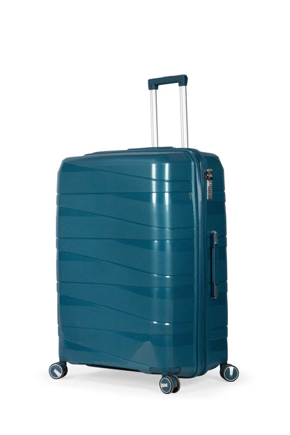 MORTIZ - Comlpete Luggage Set 3 Piece -UNBREAKABLE PP (Petroleum)