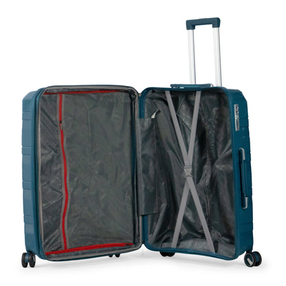 MORTIZ - Comlpete Luggage Set 3 Piece -UNBREAKABLE PP (Petroleum)