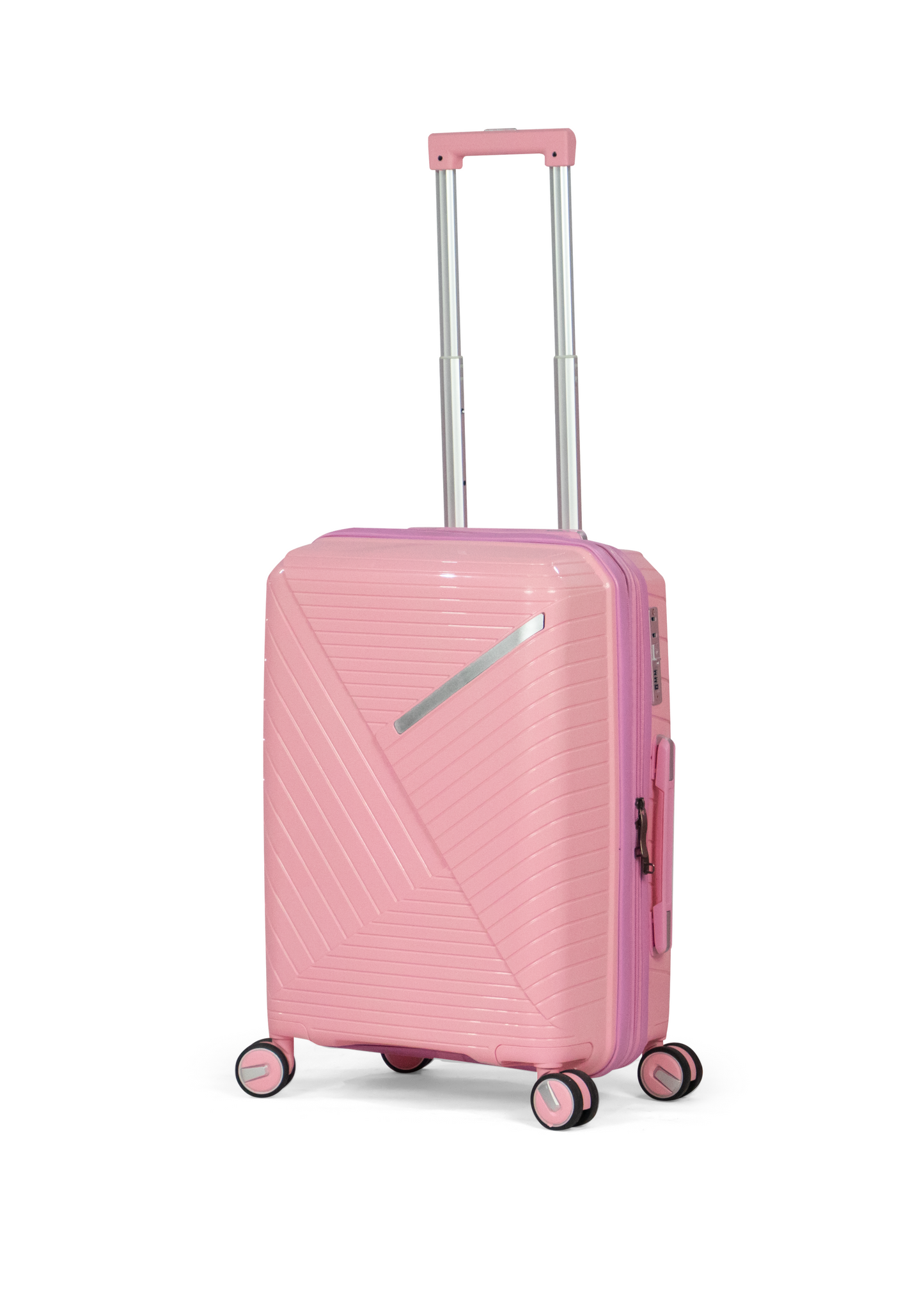 PYRAMID UNBREAKABLE Luggage - with spinner wheels - 60 cm (Small-pink)